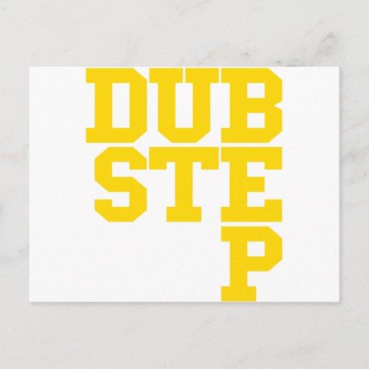 Dubstep-Blockletter (Gold) Postkarte (Vorderseite)