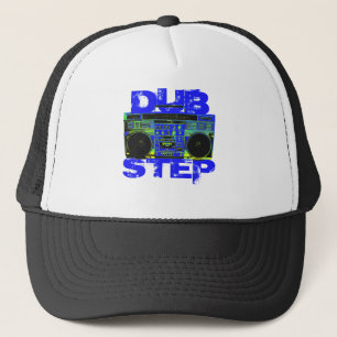Dubstep Blue Boombox Truckerkappe