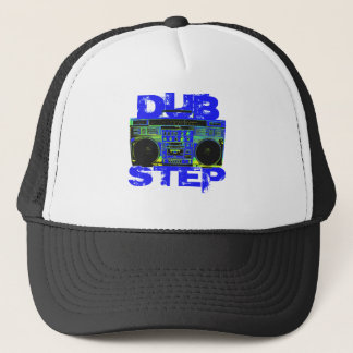 Dubstep Blue Boombox Truckerkappe