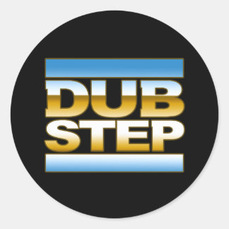 DUBSTEP-Chromlogo Runder Aufkleber