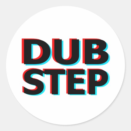 Dubstep Filthy dub step Bass Techno wbble Runder Aufkleber (Vorderseite)