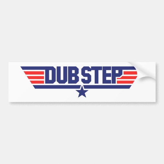 Dubstep (Flügel u. Stern) Autoaufkleber (Vorne)