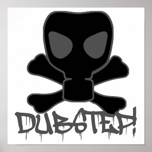 Dubstep Gas Mask Skull Poster (Vorne)