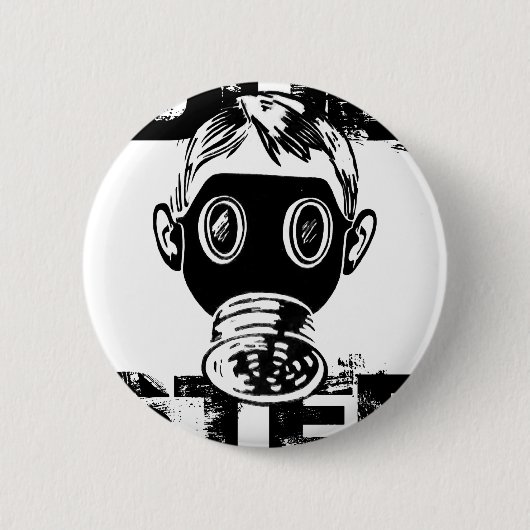 Dubstep Gasmaske Button (Vorderseite)