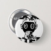 Dubstep Gasmaske Button (Vorne & Hinten)