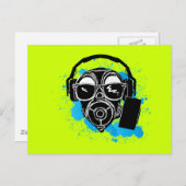 Dubstep Gasmaske Postkarte (Vorne/Hinten)