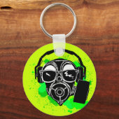 Dubstep Gasmaske Schlüsselanhänger (Vorderseite)
