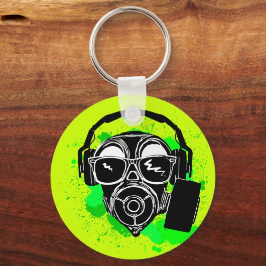 Dubstep Gasmaske Schlüsselanhänger (Vorderseite)
