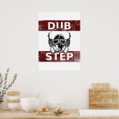 Dubstep Gasmaske und Kopfhörer Poster (Küche)