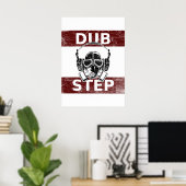 Dubstep Gasmaske und Kopfhörer Poster (Heimbüro)