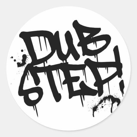 Dubstep Graffiti Style Runder Aufkleber (Vorderseite)