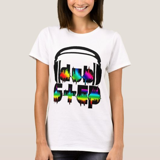Dubstep-Kopfhörer T-Shirt (Vorderseite)