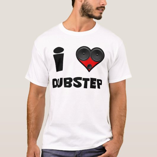 dubstep Lautsprecherherz T-Shirt (Vorderseite)