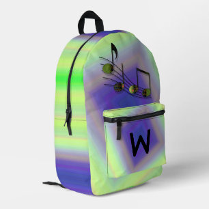 Dubstep-Noten Bedruckter Rucksack
