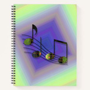Dubstep-Noten-Spiralblock Notizblock