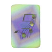 Dubstep Notes Bath Mat Badematte (Vorderseite Vertikal)