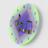 Dubstep Notes Clock Große Wanduhr (Winkel)