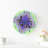 Dubstep Notes Clock Große Wanduhr (Zuhause)