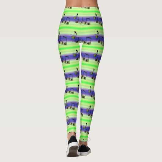 Dubstep Notes Leggings (Rückseite)