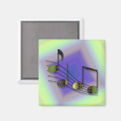 Dubstep Notes Magnet (Vorderseite/Rückseite)