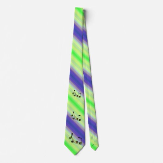 Dubstep Notes Men's Neck Tie Krawatte (Vorderseite)