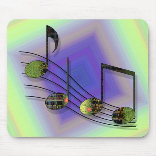 Dubstep Notes Mousepad (Vorne)
