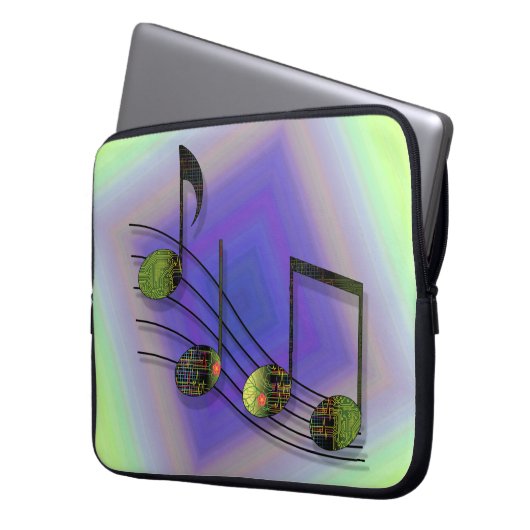 Dubstep Notes Notebook Sleeve (Vorderseite Links)