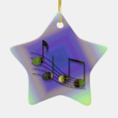 Dubstep Notes-Ornament Keramik Ornament (Hinten)