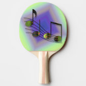 Dubstep Notes Ping Pong Paddle Tischtennis Schläger (Rückseite)