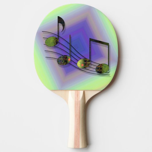 Dubstep Notes Ping Pong Paddle Tischtennis Schläger (Vorderseite)