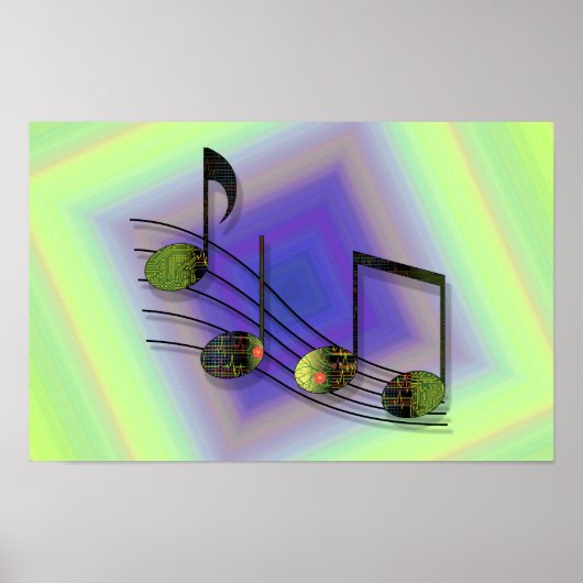 Dubstep Notes Poster (Vorne)