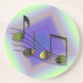 Dubstep Notes Sandstone Untersetzer (Vorne)