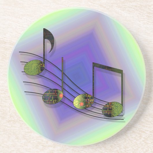 Dubstep Notes Sandstone Untersetzer (Vorne)