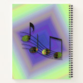 Dubstep Notes Spiral Notebook Notizblock (Rückseite)