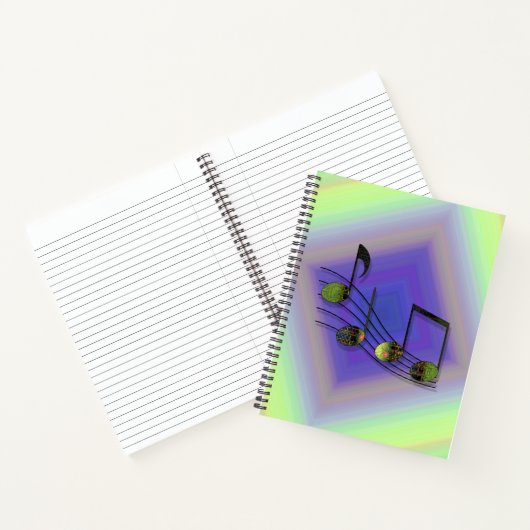 Dubstep Notes Spiral Notebook Notizblock (Innenseite)