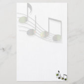 Dubstep Notes Stationery Briefpapier (Vorderseite)