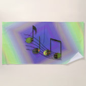 Dubstep Notes Strandtuch (Vorderseite)