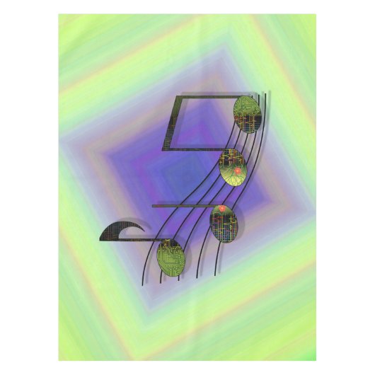 Dubstep Notes Tablecloth Tischdecke (Vorderseite)