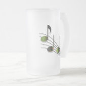 Dubstep Notes-Tasse Mattglas Bierglas (VorderseiteRechts)