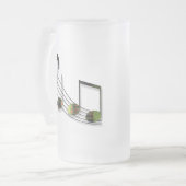 Dubstep Notes-Tasse Mattglas Bierglas (Vorderseite Links)