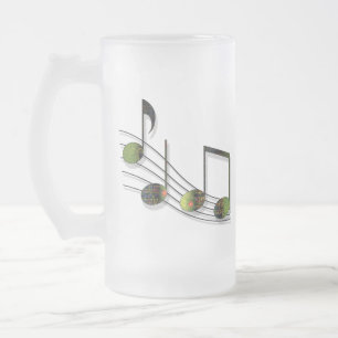 Dubstep Notes-Tasse Mattglas Bierglas