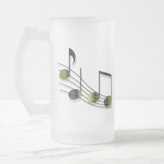 Dubstep Notes-Tasse Mattglas Bierglas (Links)
