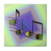 Dubstep Notes Tile Fliese (Vorderseite)