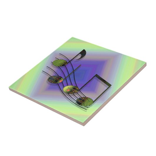 Dubstep Notes Tile Fliese (Seite)