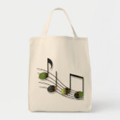 Dubstep Notes Tote Bag Tragetasche (Vorne)
