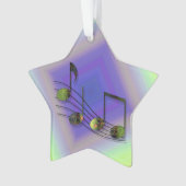 Dubstep-Notizen Akrylverzierung Ornament (Vorderseite)