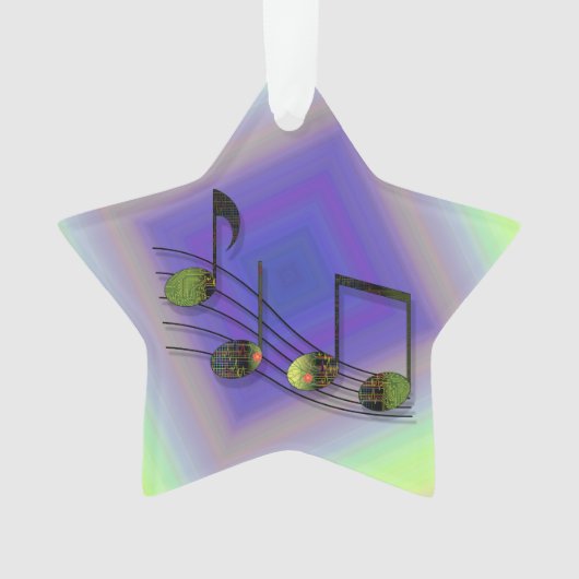 Dubstep-Notizen Akrylverzierung Ornament (Vorderseite)