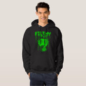 Dubstep schmutzige Gasmaske Hoodie (Vorne ganz)