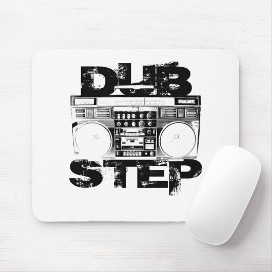 Dubstep schwarzes Boombox Mousepad (Mit Mouse)