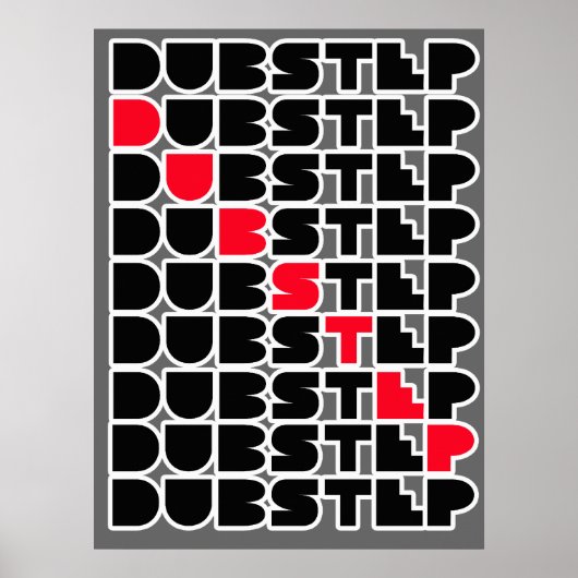 Dubstep WALL Girls Typ Dubstep Musik Poster (Vorne)